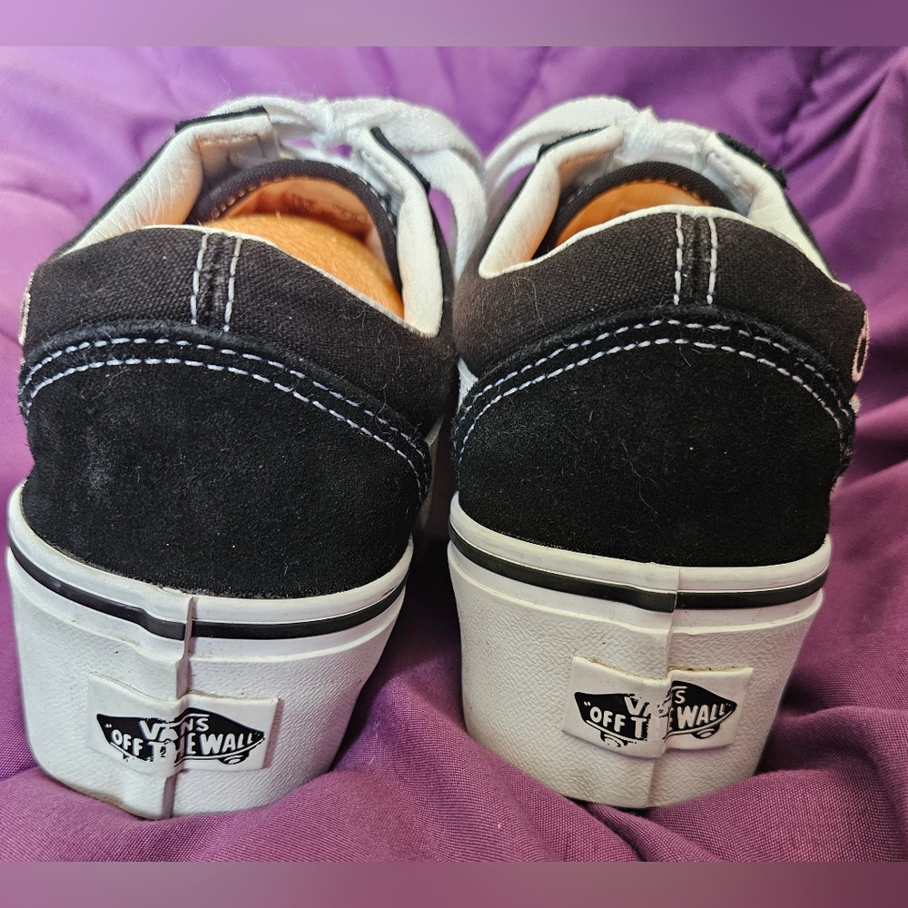 Gently Used - Vans Off The Wall‎ Old Skool stackform sneakers floral embroidery - Picture 5 of 8